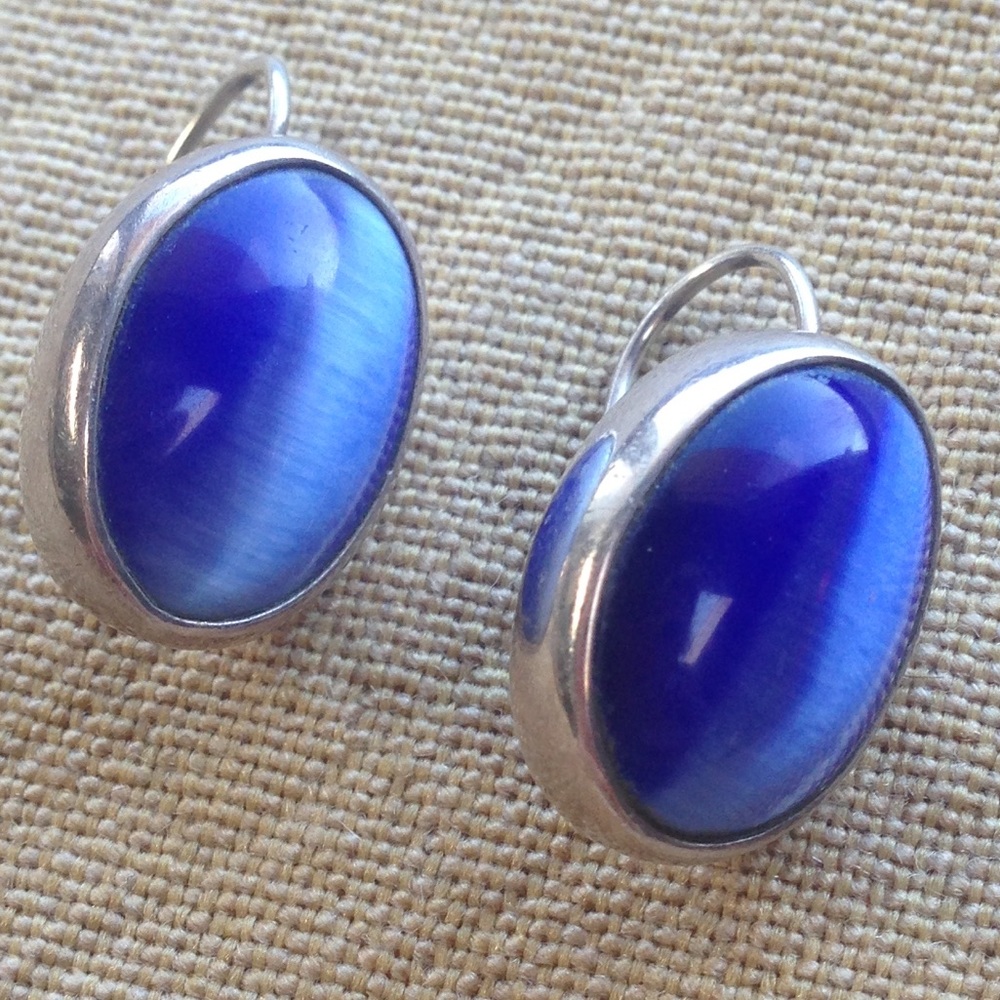Mexico 925 Silverworld Lapis Earrings